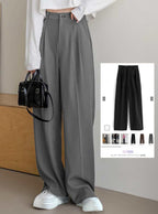 GRL ai38 center-crease pleated wide-leg trousers 中線壓褶打褶寬腿長褲 — 1