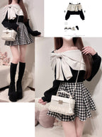 Rhinestone Bow Off-Shoulder Knit Top 水鑽蝴蝶結露肩針織上衣 [dr850a] 1
