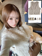 Shimmer Shaggy Faux Fur Vest 閃亮長毛仿皮草背心 [pm1007]