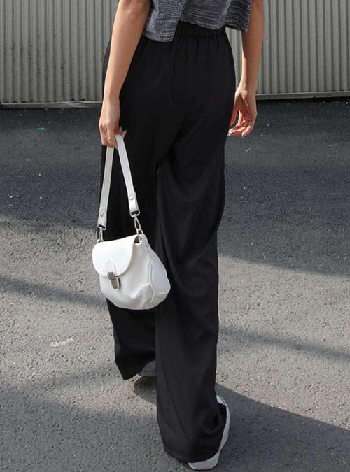 GRL ai38 center-crease pleated wide-leg trousers 中線壓褶打褶寬腿長褲 — 2