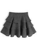 ai336 Herringbone Tiered Frill Mini Skirt 人字紋層次荷葉邊迷你裙 2
