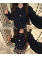 Gold-Button Knit Cardigan 金色鈕扣針織開襟衫 [fo2353] 3