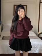 Hooded Ribbon Knit Top 連帽蝴蝶結針織上衣 [an1925] — 3