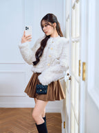 GRL on326 Gold Button Faux Shearling Jacket 金色鈕扣仿羊羔絨外套 — 3