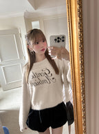 Logo Shaggy Knit Top 標誌毛絨針織上衣 [pm845] — 3