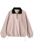 Contrast Half-Zip Fleece Top 撞色半拉鍊刷毛上衣 [pm932] — 3
