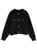 Gold-Button Knit Cardigan 金色鈕扣針織開襟衫 [fo2353] 4