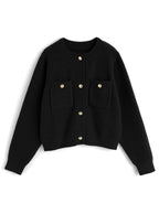 Gold-Button Knit Cardigan 金色鈕扣針織開襟衫 [fo2353] 4