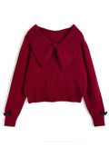 Big Bow Collar Glitter Knit Top 大蝴蝶結領亮蔥針織上衣 [ac2777] 4