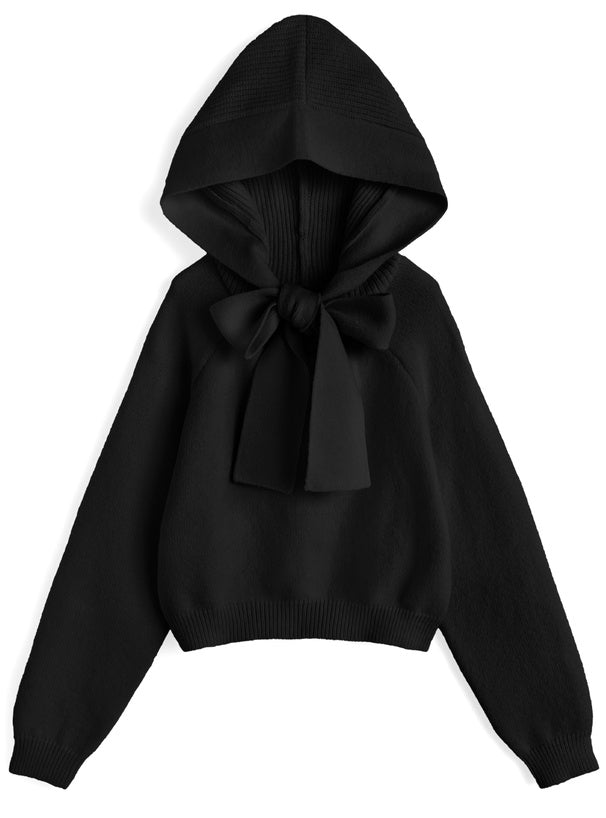 Hooded Ribbon Knit Top 連帽蝴蝶結針織上衣 [an1925] — 4