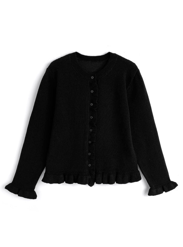 Ruffle Knit Cardigan 荷葉邊針織開襟外套 [fo2399] — 4