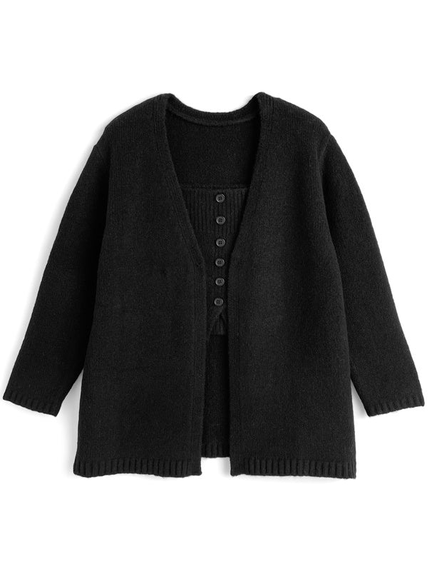 Cardigan and Bandeau Knit Set 針織開襟外套與平口上衣套裝 [lt141] 4