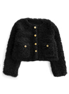 GRL on326 Gold Button Faux Shearling Jacket 金色鈕扣仿羊羔絨外套 — 4