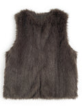 Shimmer Shaggy Faux Fur Vest 閃亮長毛仿皮草背心 [pm1007]