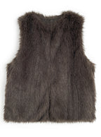 Shimmer Shaggy Faux Fur Vest 閃亮長毛仿皮草背心 [pm1007]