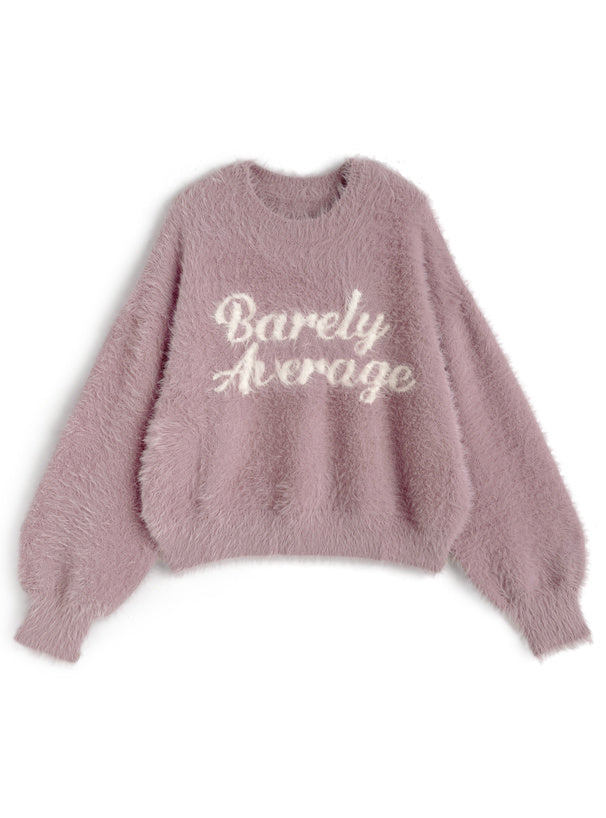 Logo Shaggy Knit Top 標誌毛絨針織上衣 [uf080] image 4