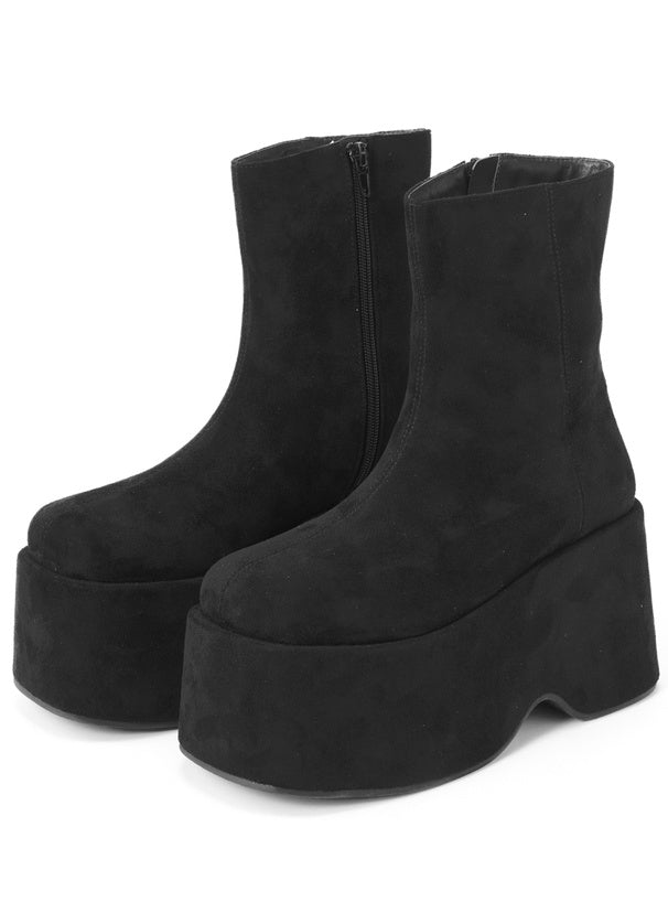Suede Platform Boots 麂皮厚底短靴 [zr1140]
