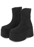 Suede Platform Boots 麂皮厚底短靴 [zr1140]