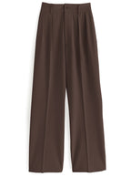 GRL ai38 center-crease pleated wide-leg trousers 中線壓褶打褶寬腿長褲 — 5