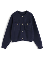Gold-Button Knit Cardigan 金色鈕扣針織開襟衫 [fo2353] 5