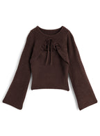 Cutout Ribbon Knit Top 鏤空蝴蝶結針織上衣 [gf111] 5