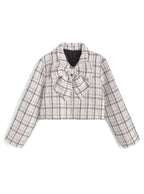 GRL gn649 Bow Tweed Check Jacket 蝴蝶結格紋斜紋軟呢風外套 5