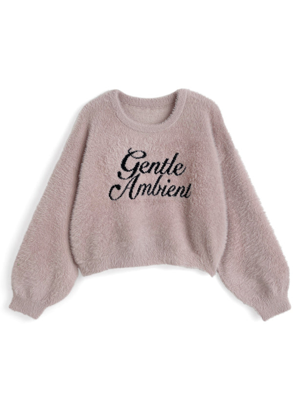 Logo Shaggy Knit Top 標誌毛絨針織上衣 [pm845] — 5