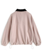 Contrast Half-Zip Fleece Top 撞色半拉鍊刷毛上衣 [pm932] — 5