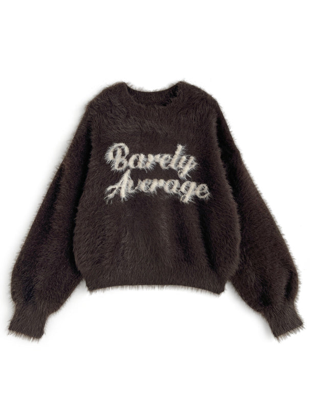 Logo Shaggy Knit Top 標誌毛絨針織上衣 [uf080] image 5