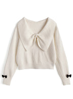 Big Bow Collar Glitter Knit Top 大蝴蝶結領亮蔥針織上衣 [ac2777] 6