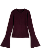 Ribbed Flare Sleeve Knit Top 羅紋喇叭袖針織上衣 [ai249] – image 6