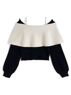 Rhinestone Bow Off-Shoulder Knit Top 水鑽蝴蝶結露肩針織上衣 [dr850a] 6