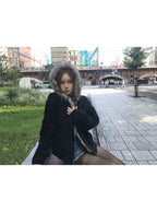 Faux Fur Hooded Padded Jacket 仿毛連帽鋪棉外套 [fu373] — 6