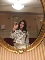 GRL gn649 Bow Tweed Check Jacket 蝴蝶結格紋斜紋軟呢風外套 6