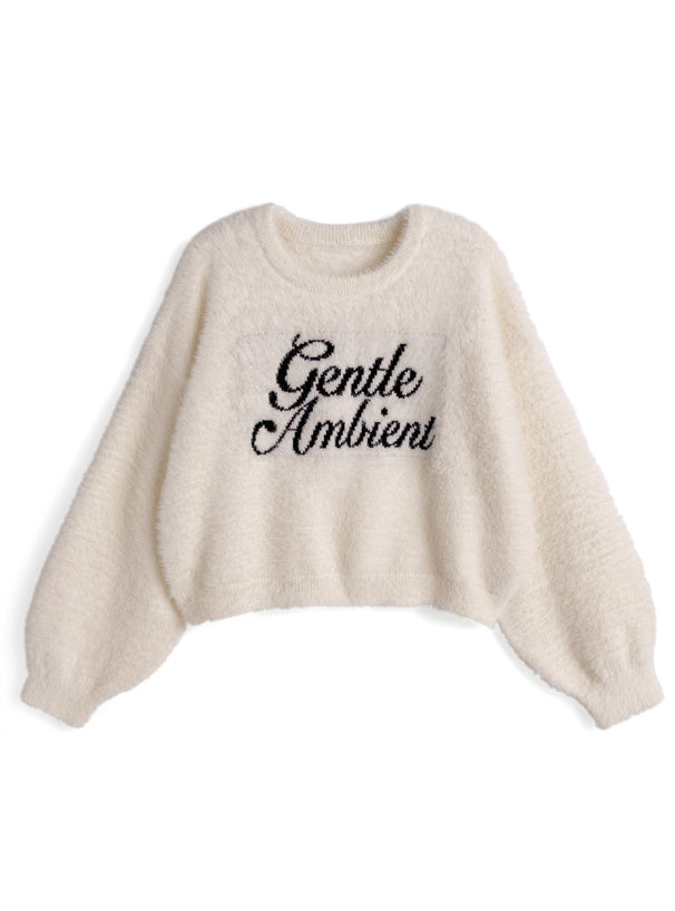 Logo Shaggy Knit Top 標誌毛絨針織上衣 [pm845] — 6