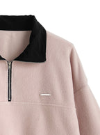 Contrast Half-Zip Fleece Top 撞色半拉鍊刷毛上衣 [pm932] — 6