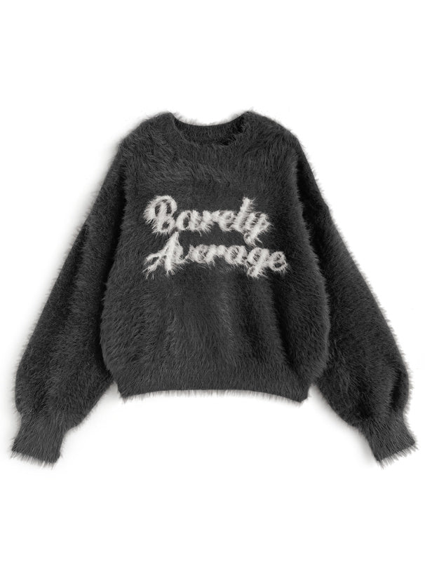 Logo Shaggy Knit Top 標誌毛絨針織上衣 [uf080] image 6