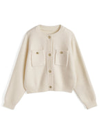 Gold-Button Knit Cardigan 金色鈕扣針織開襟衫 [fo2353] 7