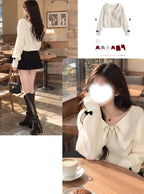 Big Bow Collar Glitter Knit Top 大蝴蝶結領亮蔥針織上衣 [ac2777] 7