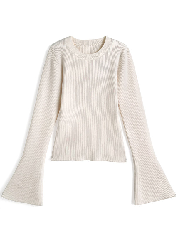 Ribbed Flare Sleeve Knit Top 羅紋喇叭袖針織上衣 [ai249] – image 7