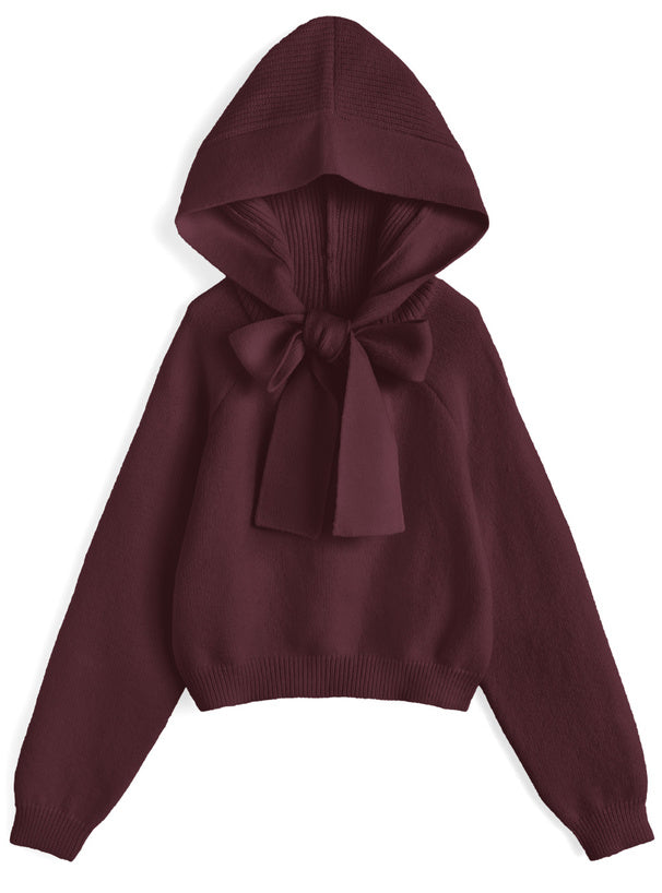 Hooded Ribbon Knit Top 連帽蝴蝶結針織上衣 [an1925] — 7