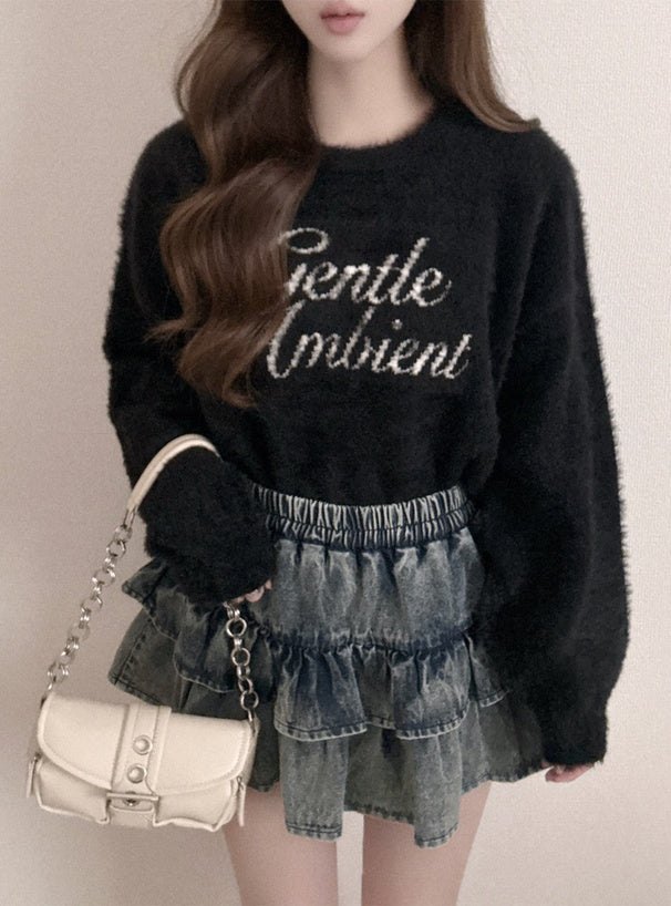 Logo Shaggy Knit Top 標誌毛絨針織上衣 [pm845] — 7