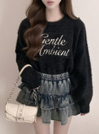 Logo Shaggy Knit Top 標誌毛絨針織上衣 [pm845] — 7