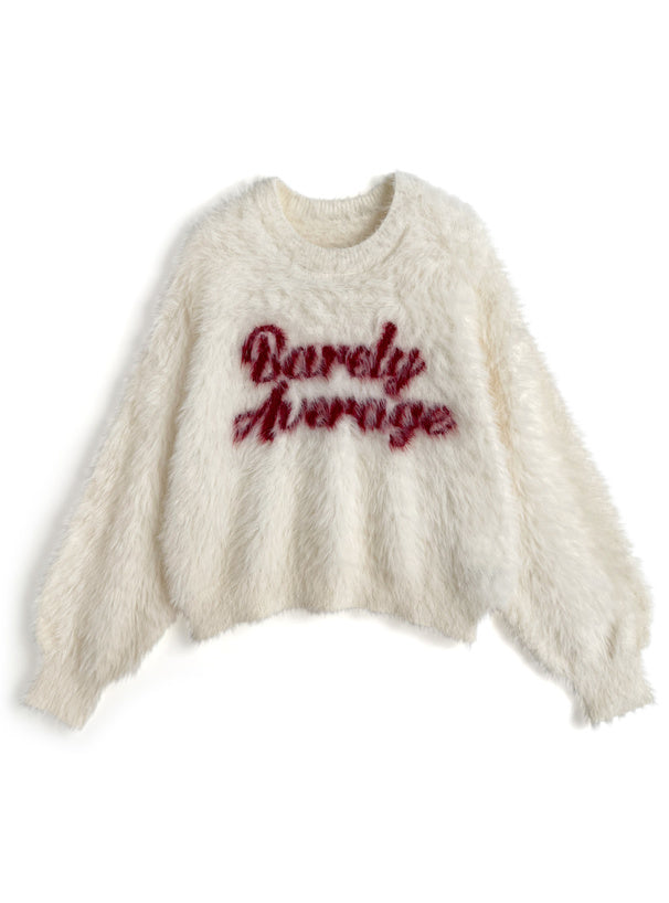 Logo Shaggy Knit Top 標誌毛絨針織上衣 [uf080] image 7