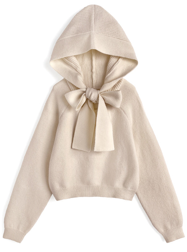 Hooded Ribbon Knit Top 連帽蝴蝶結針織上衣 [an1925] — 8