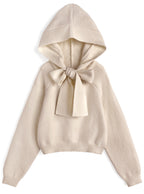 Hooded Ribbon Knit Top 連帽蝴蝶結針織上衣 [an1925] — 8
