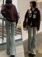 Side Cutout Ribbon Flared Jeans 側鏤空蝴蝶結喇叭牛仔褲 [cu578] 8