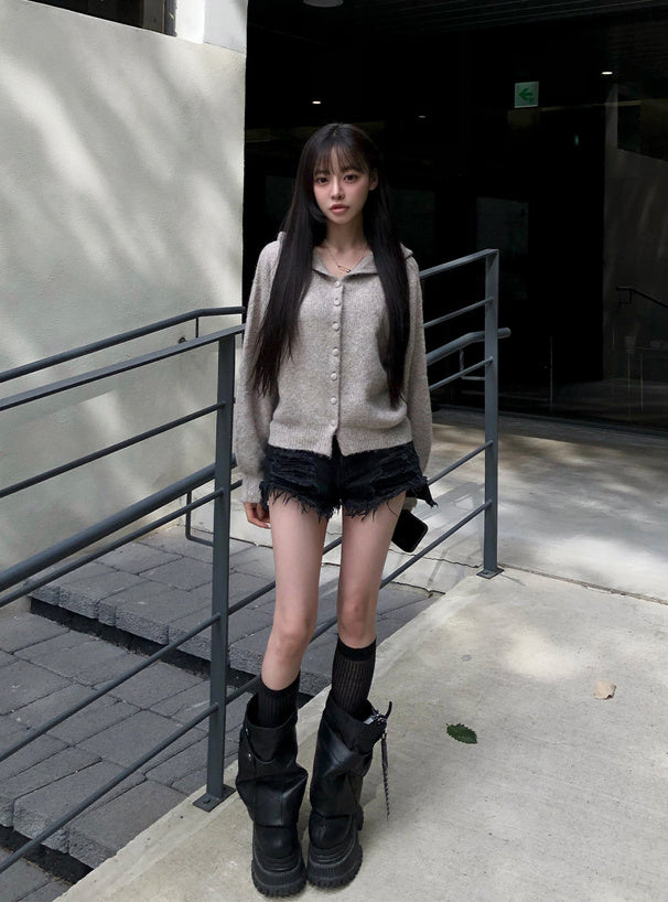 Hooded Knit Cardigan 連帽針織開襟衫 [dpk500] 8