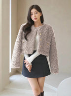GRL on326 Gold Button Faux Shearling Jacket 金色鈕扣仿羊羔絨外套 — 8