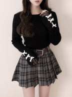 Ribbon Lace Rib Knit Top 蝴蝶結蕾絲羅紋針織上衣 [pm791a] — 8